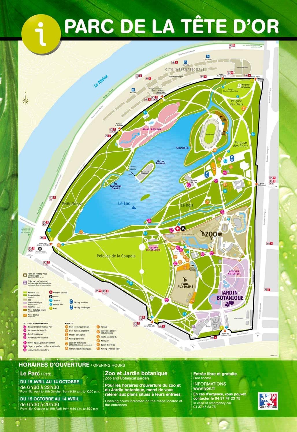 χάρτης της Lyon park