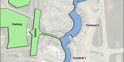 Χάρτης της Λυών τερματικό σταθμό του αεροδρομίου
